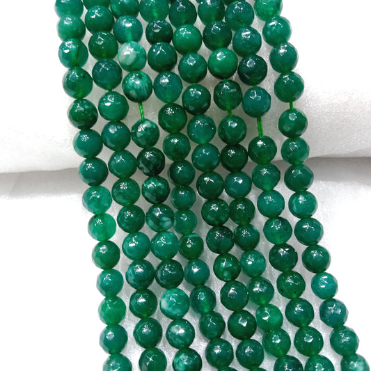 Green texture agate beads (8mm)