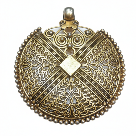 Antique Gold Oxidized Pendant 1 pc
