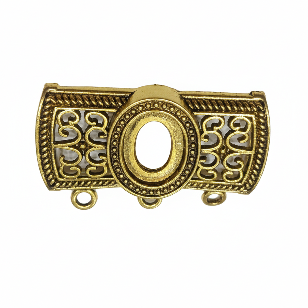 Antique Gold Oxidized Pendant 1 pc