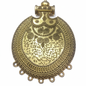 Gold oxidized indo-tibetan Rajasthani carving pendant 1 pc.