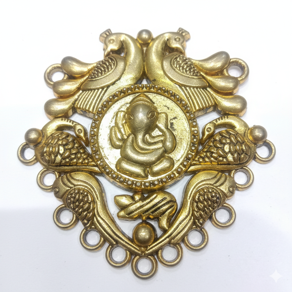 Antique Gold Oxidized Pendant 1 pc