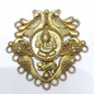 Antique Gold Oxidized Pendant 1 pc