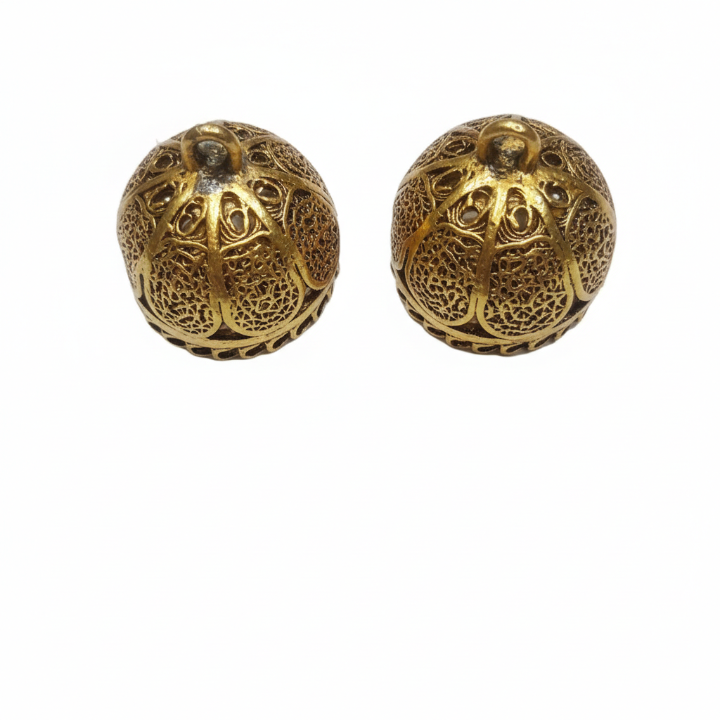 Antique Gold Oxidized Jumka 10 pcs