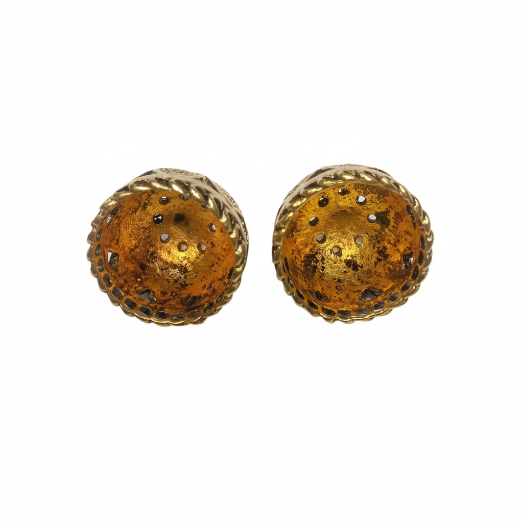 Antique Gold Oxidized Jumka 10 pcs