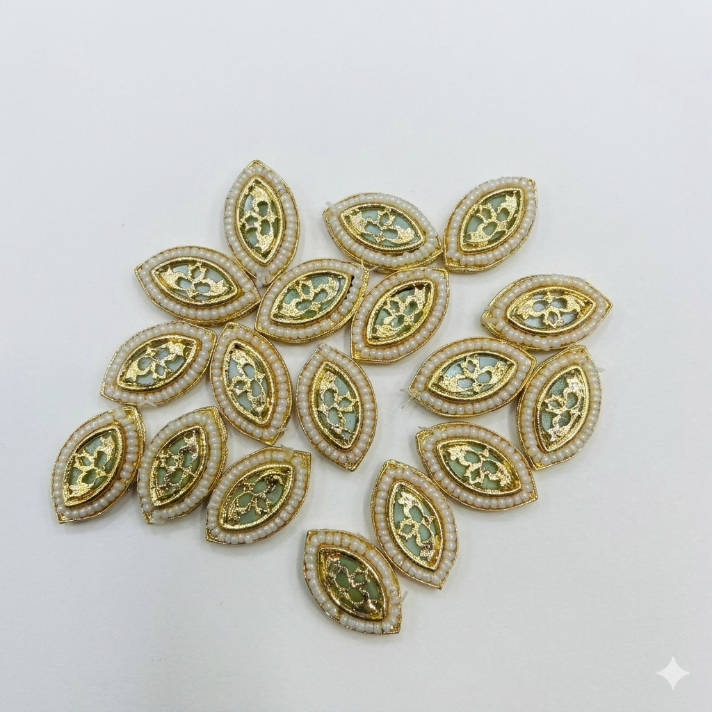 High Quality Kundan connectors 16mm 1 pkt 20 pcs.