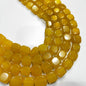 Yellow agate beads 1 string 14X14mm
