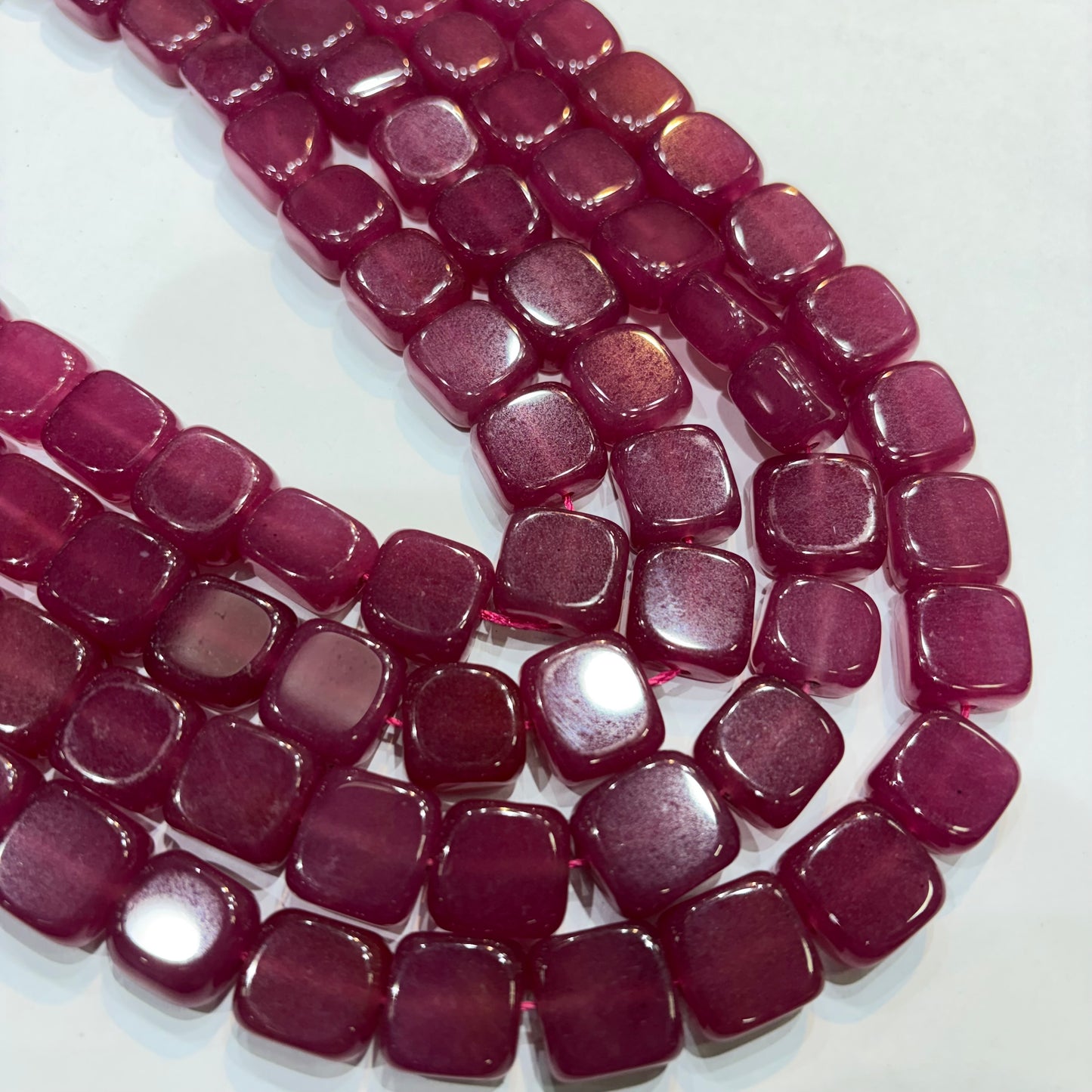 Wine red agate beads 1 string 14X14mm