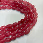 Deep rose agate beads 1 string 12x16mm