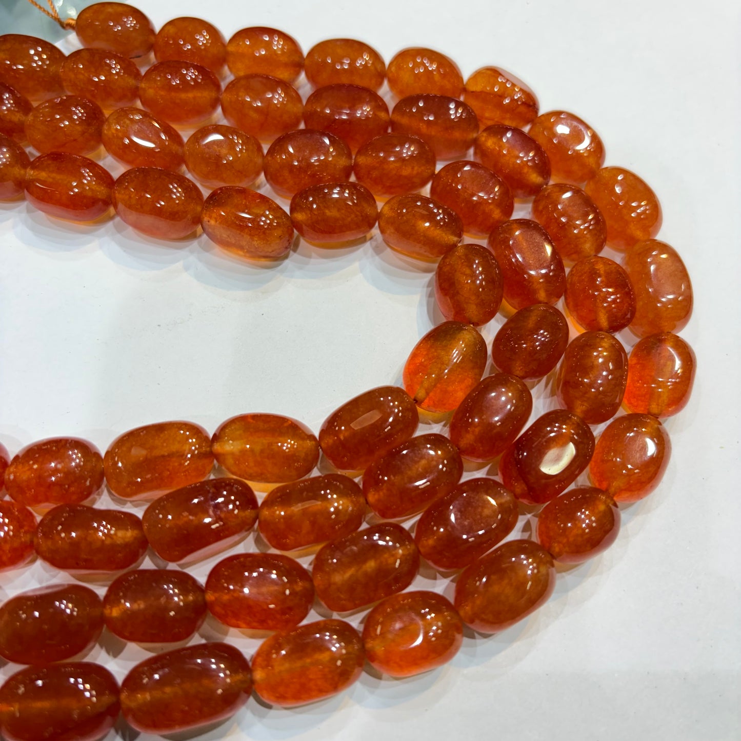 Orange agate beads 1 string 12x16mm