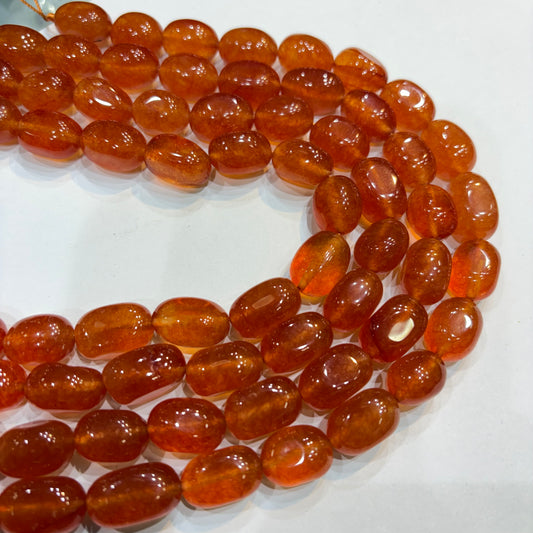 Orange agate beads 1 string 12x16mm