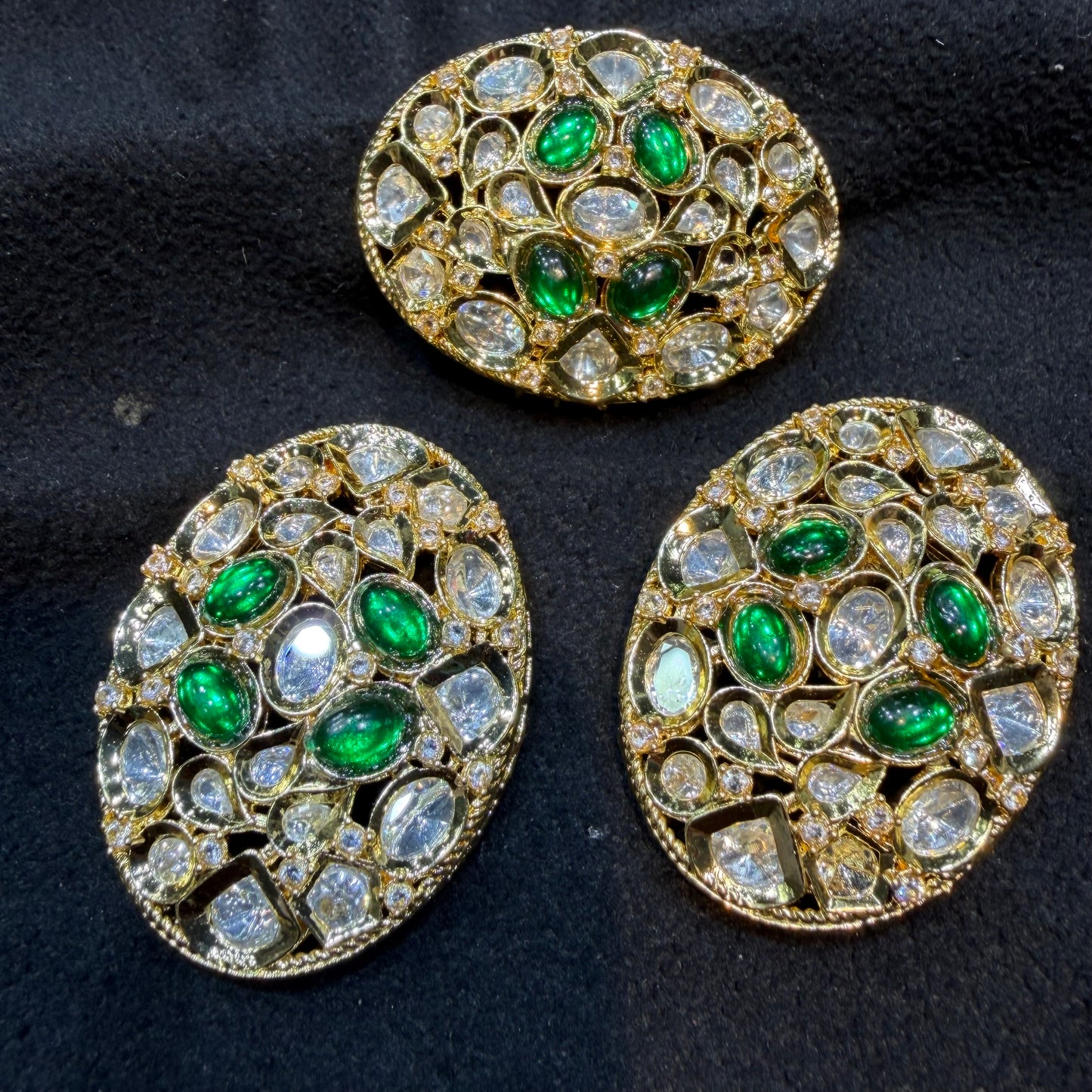 High quality meenakari kundans 2.25 inches 1 pkt 1 pc