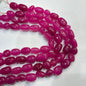 Magenta pink agate beads 1 string 12x16mm