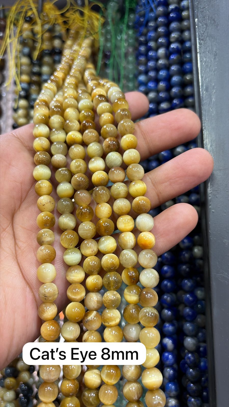 Cat eye high quality round shape beads 8mm 1 string.