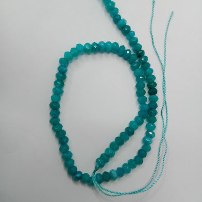 Shaded Green High Quality agateRondell Beads  4mm 1 string