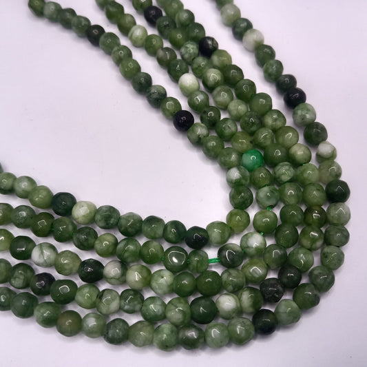 Dark Shaded Green High Qualityagate Round Beads 4mm 1 string