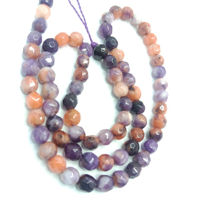 Multi colour High Quality agate Round Beads 4mm 1 string