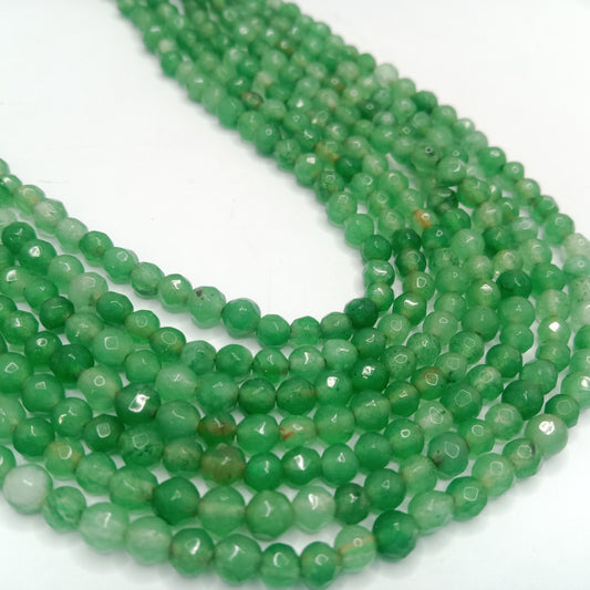 Light Shaded Green High Quality agate Round Beads 4mm 1 string