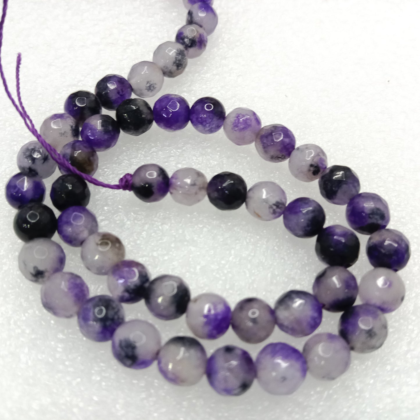 Shaded Purple High Quality agate Round Beads 6mm 1 string(60pcs)