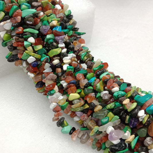 Multi stone Uncut stone beads 1 string