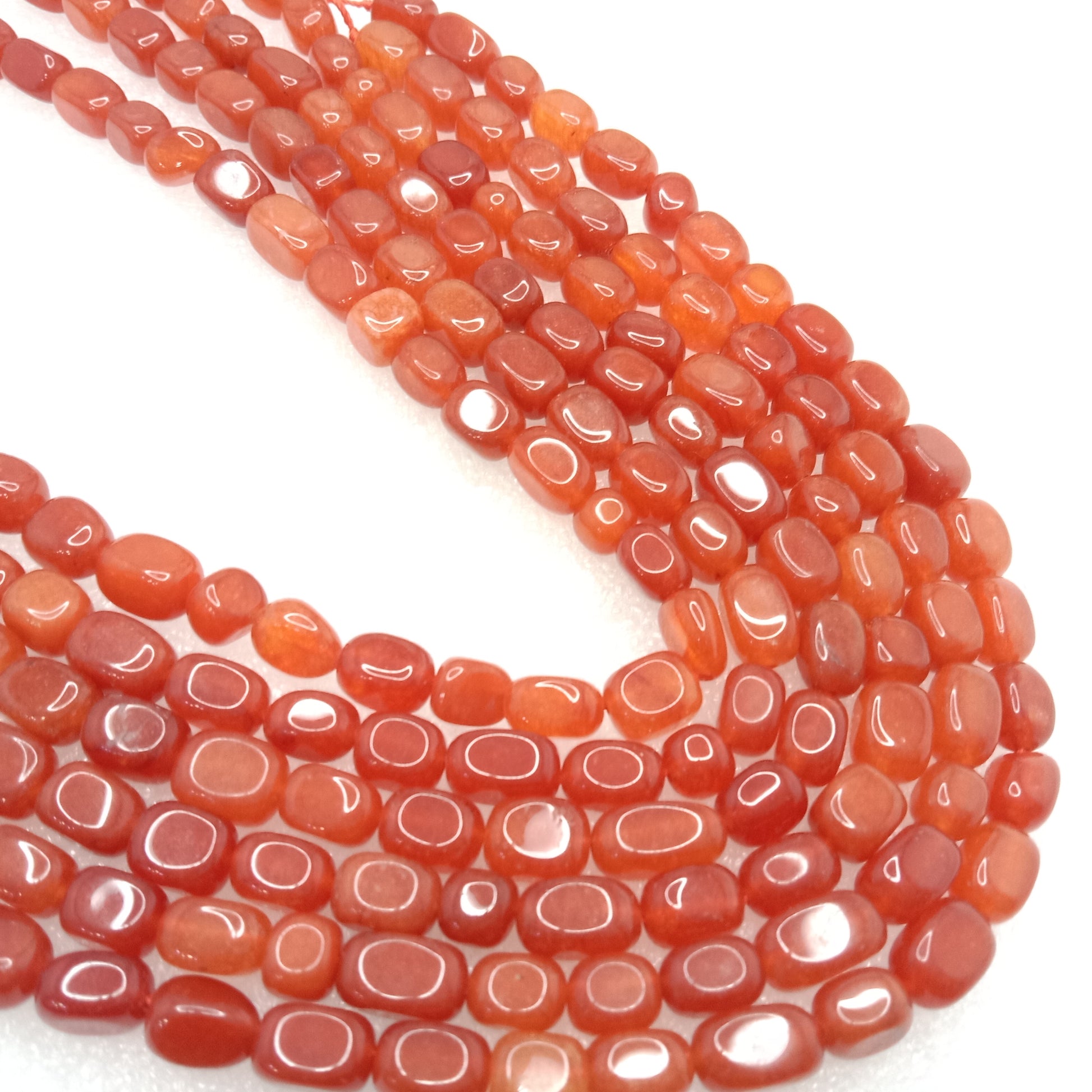 Orange High quality tumble stone beads string – Suncity Beads