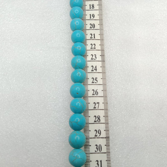 Small round shape turquoise beads 1 string