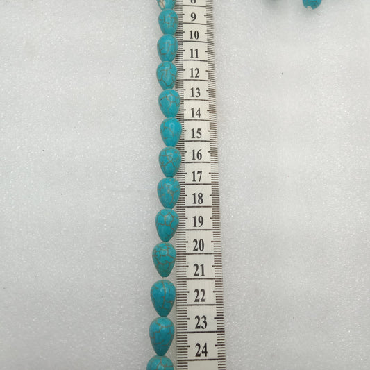Small pears shape turquoise beads 1 string