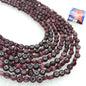 Dark red Evil eye flat shape beads 4mm 1 string