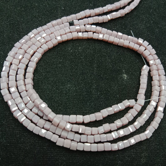 high quality purple square shape crystal beads 3mm 1 string