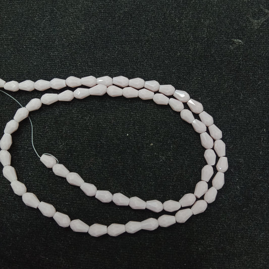 high quality light purple small drop shape crystal beads 3x4mm 1 string