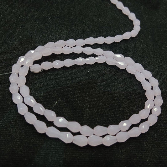 high quality light pink crystal beads 3x4mm 1 string