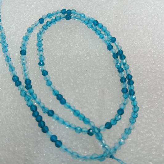 high quality light blue crystal shade hydro beads 2mm 1 string