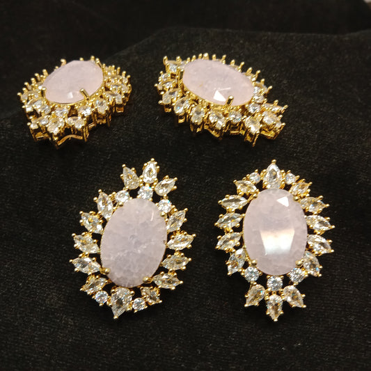 High quality light pink colour AD connectors 35mm(2pcs)