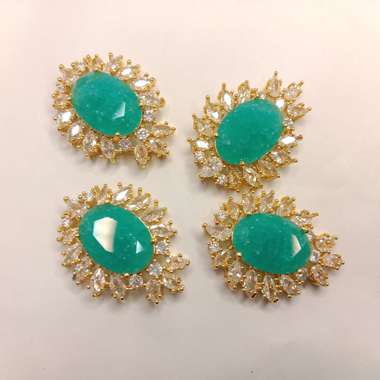 High quality sea green colour AD connectors 35mm(2pcs)