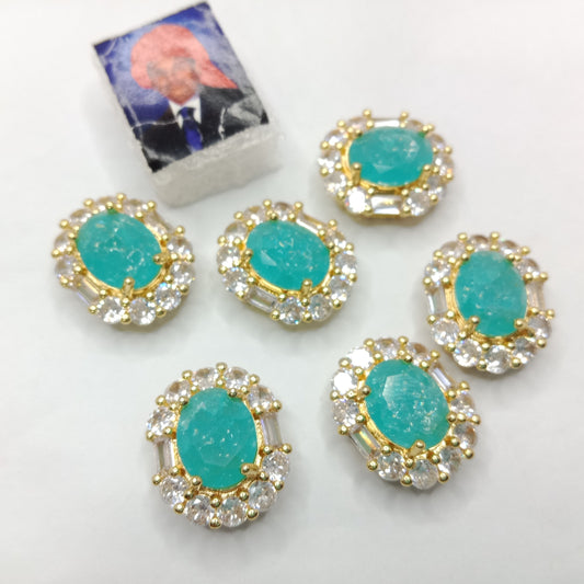 Sea green(6pcs) high quality AD connectors  16mm(1 cm)