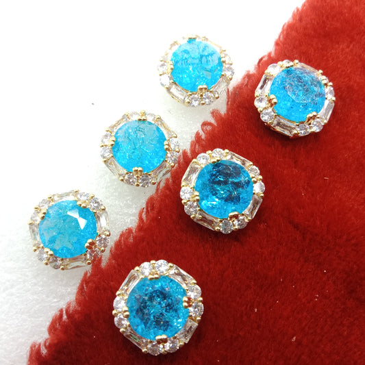 Sea blue (6pcs) high quality AD connectors 15mm(1cm )