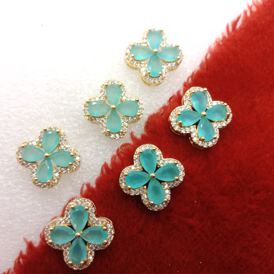 Sea green (6pcs) high quality AD connectors 15mm(1cm )