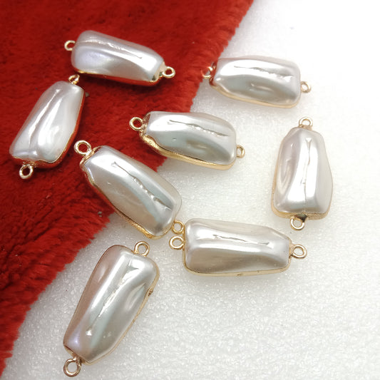 White (4pcs) high quality pearl connectors 30 mm(2cm )