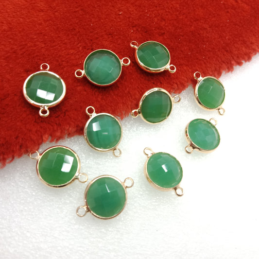 Dark green(10pcs) high quality fancy jewellery connectors 18mm(2cm )