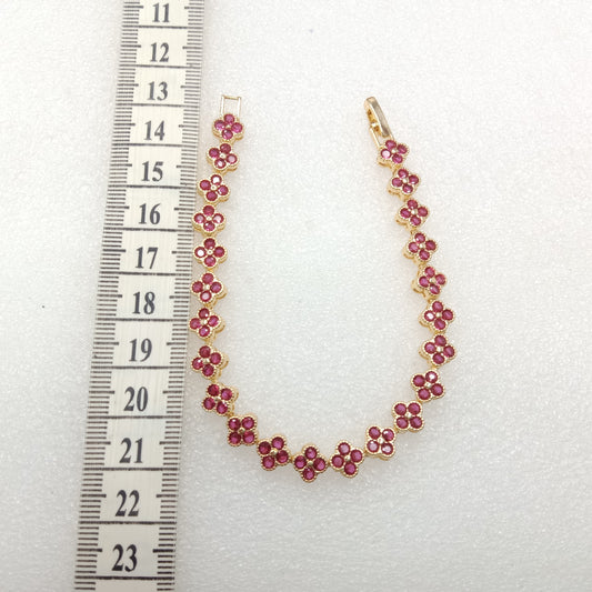 Red stone (1pcs) high quality AD bracelet (6 inches)