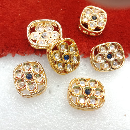 Dark blue (6pcs) high quality kundan connectors 18mm(2cm)