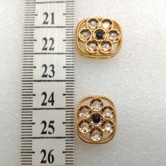 Dark blue (6pcs) high quality kundan connectors 18mm(2cm)