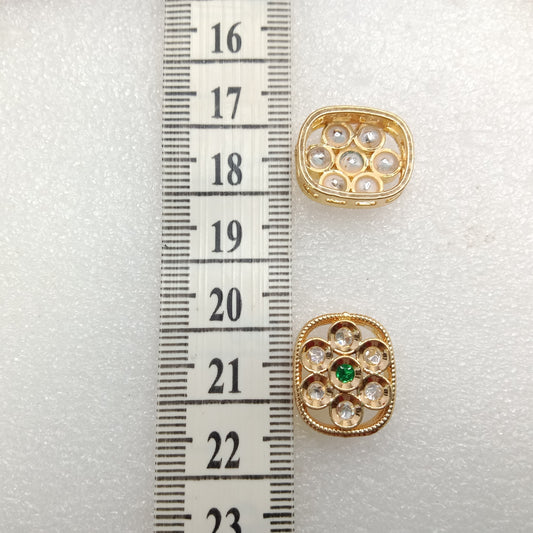 Dark green (6pcs) high quality kundan connectors 18mm(2cm)