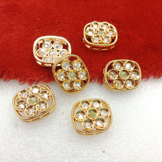 Mint(6pcs) high quality kundan connectors 18mm(2cm)