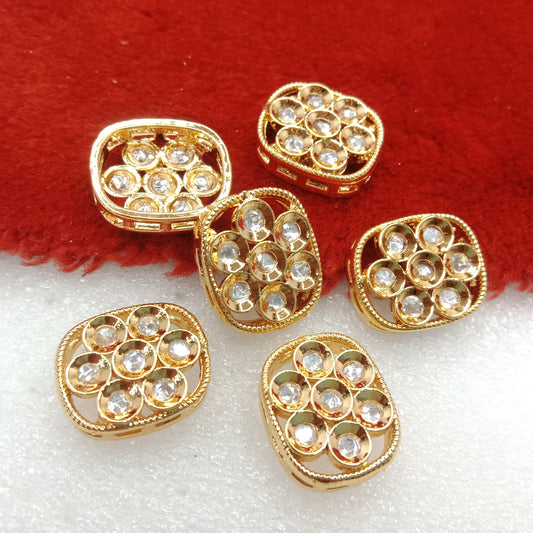 White(6pcs) high quality kundan connectors 18mm(2cm)