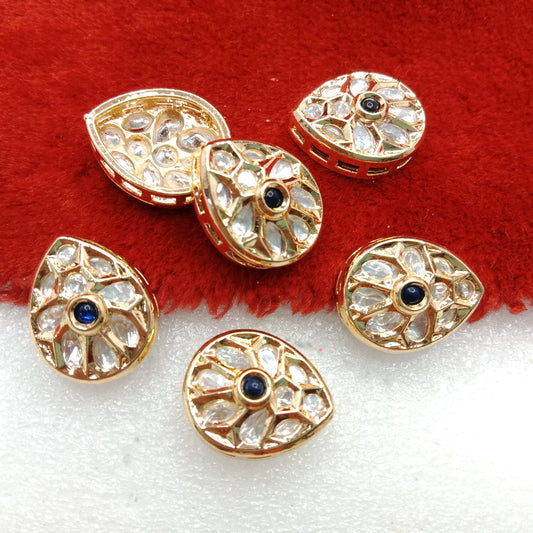 Dark blue(6pcs) high quality drop shape kundan connectors 20mm(2cm)