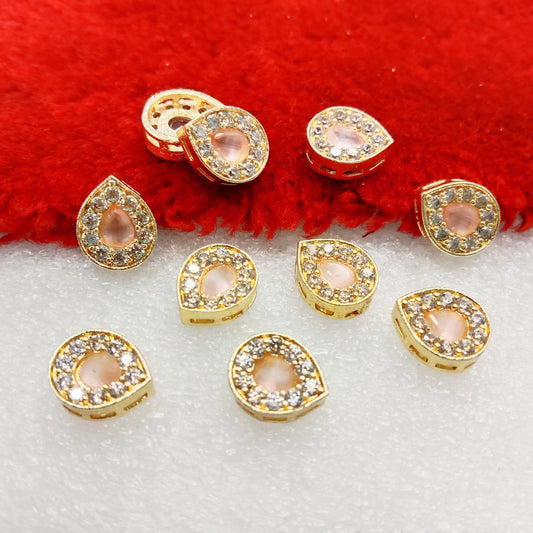 Light pink drop shape (10pcs) high quality AD connectors (11mm)(2cm)