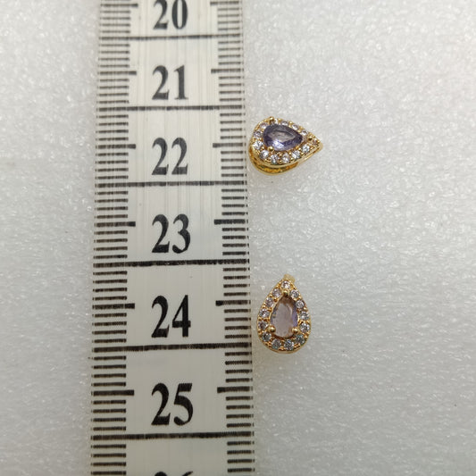 Purple drop shape (10pcs)high quality AD connectors(12mm)(2cm)