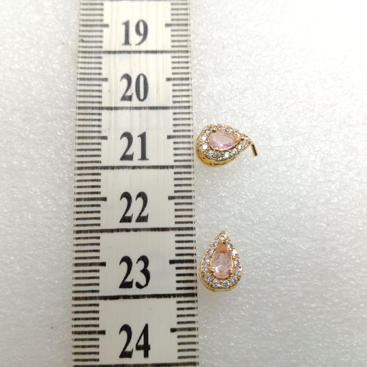 Light pink drop shape (10pcs)high quality AD connectors(12mm)(2cm)