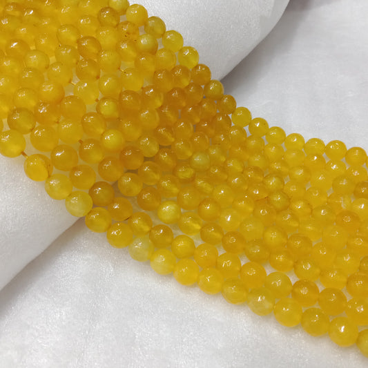 Yellow topaz agate beads (8mm)