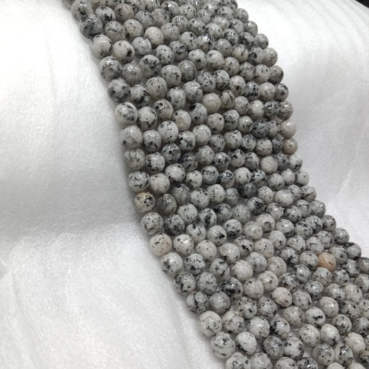 White black texture agate beads (8mm)